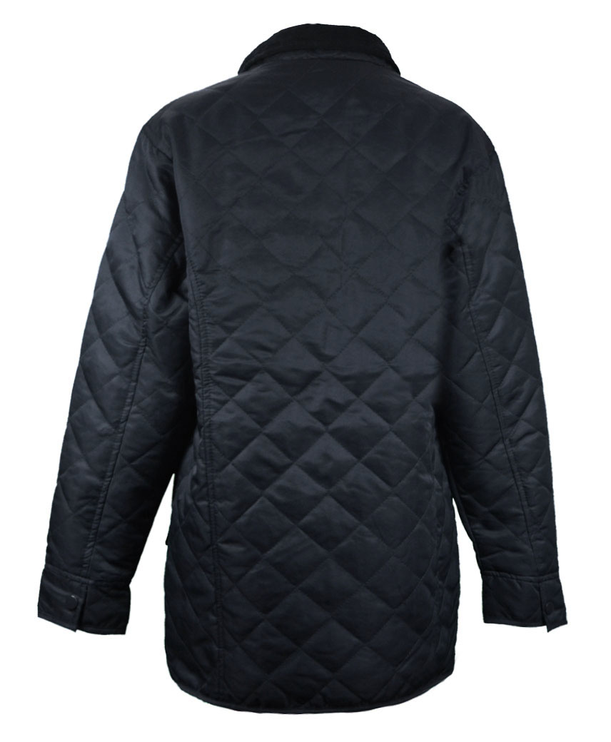 Mens Diamond Quilted Jacket in Black